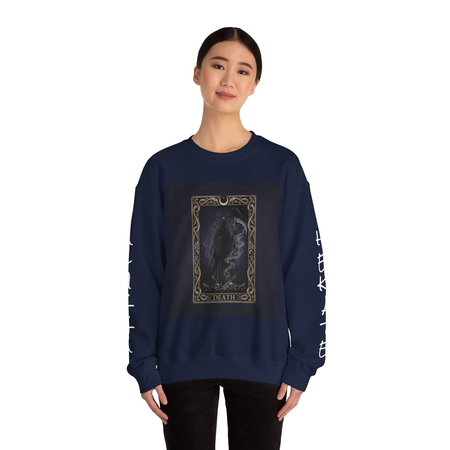 Tarot Card Arcana Sweatshirt | modern tarot apparel, classic tarot style