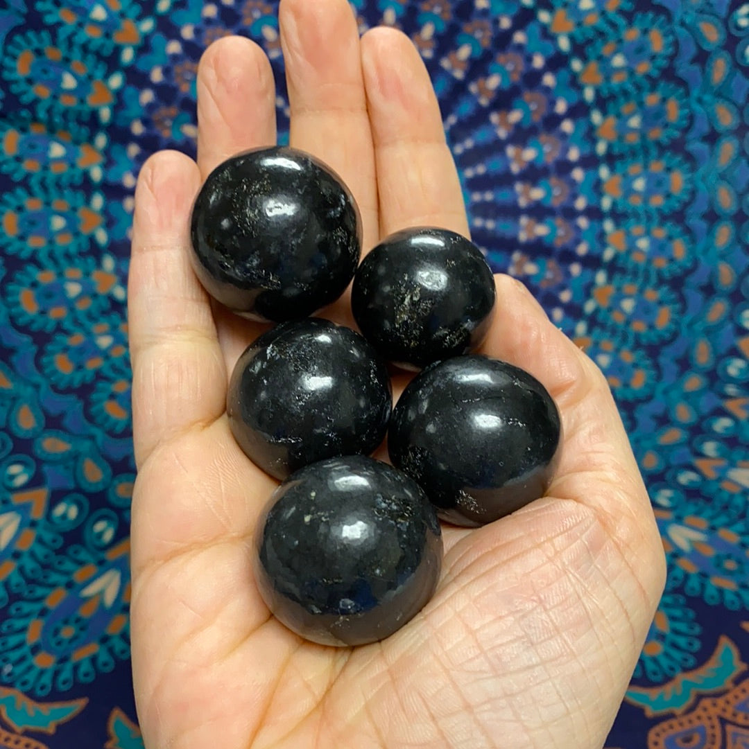 Black Onyx Sphere | Natural Polished Stone Crystal Orb