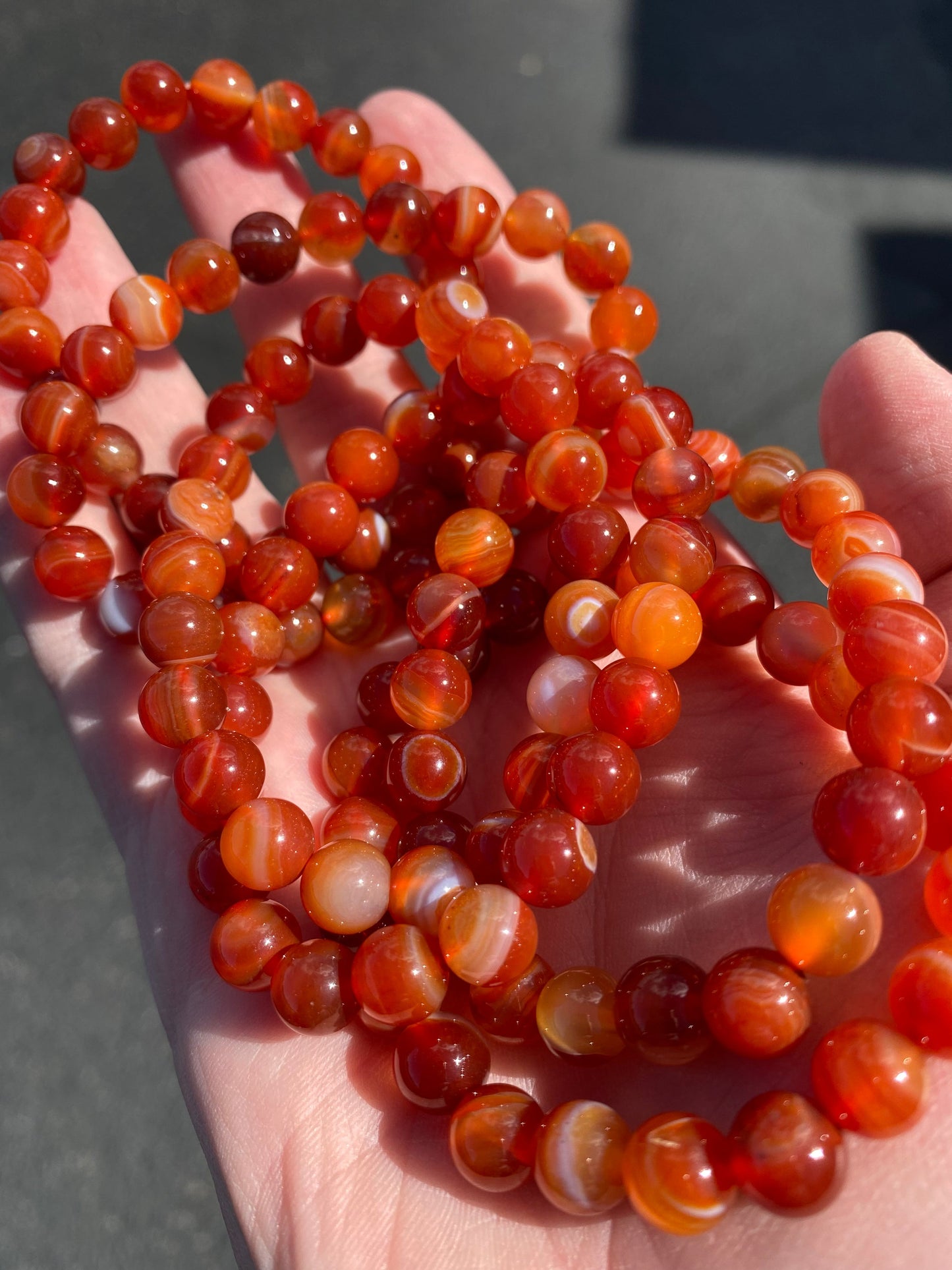 Polished Carnelian 8mm Bracelet | Natural Energy Wear