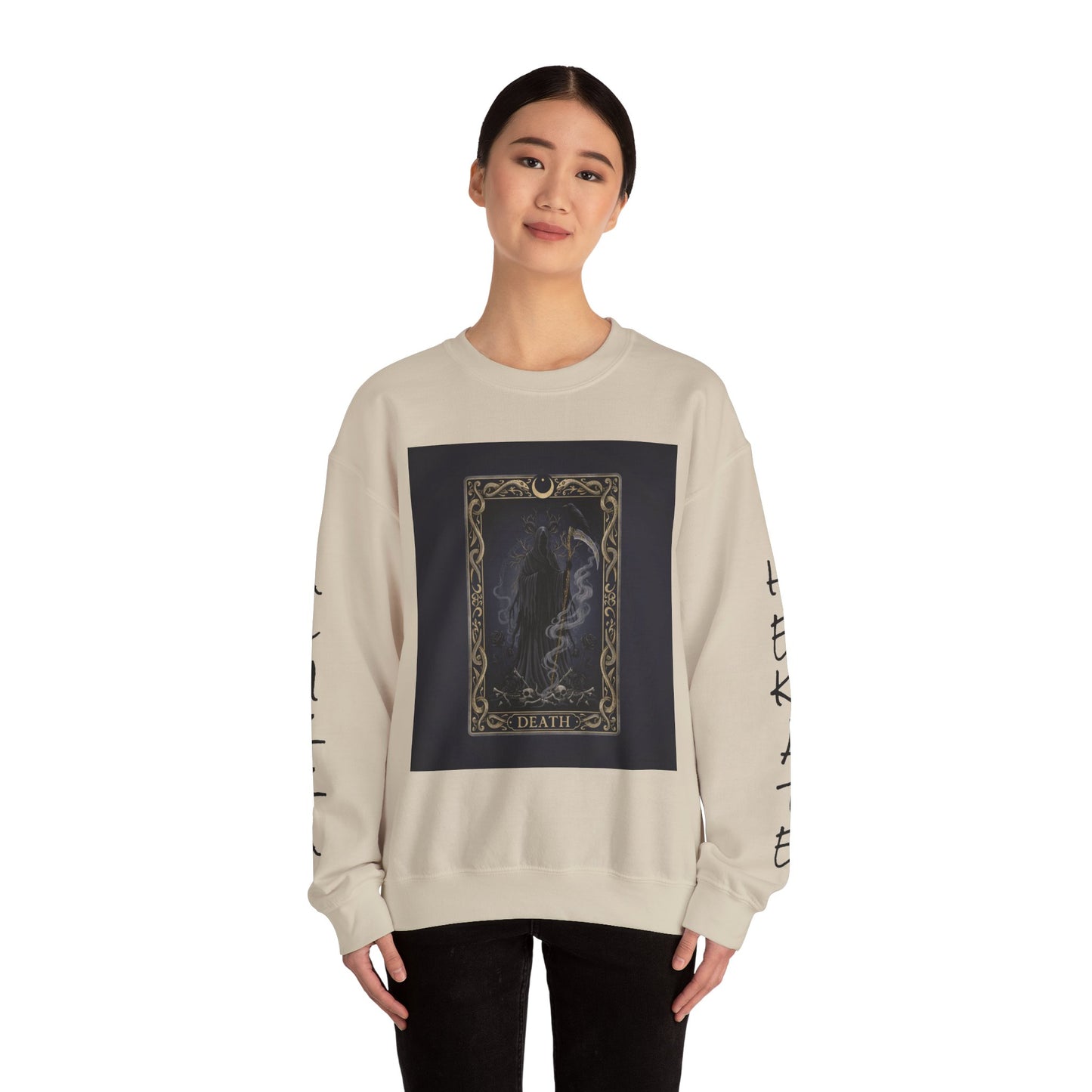 Tarot Card Arcana Sweatshirt | modern tarot apparel, classic tarot style