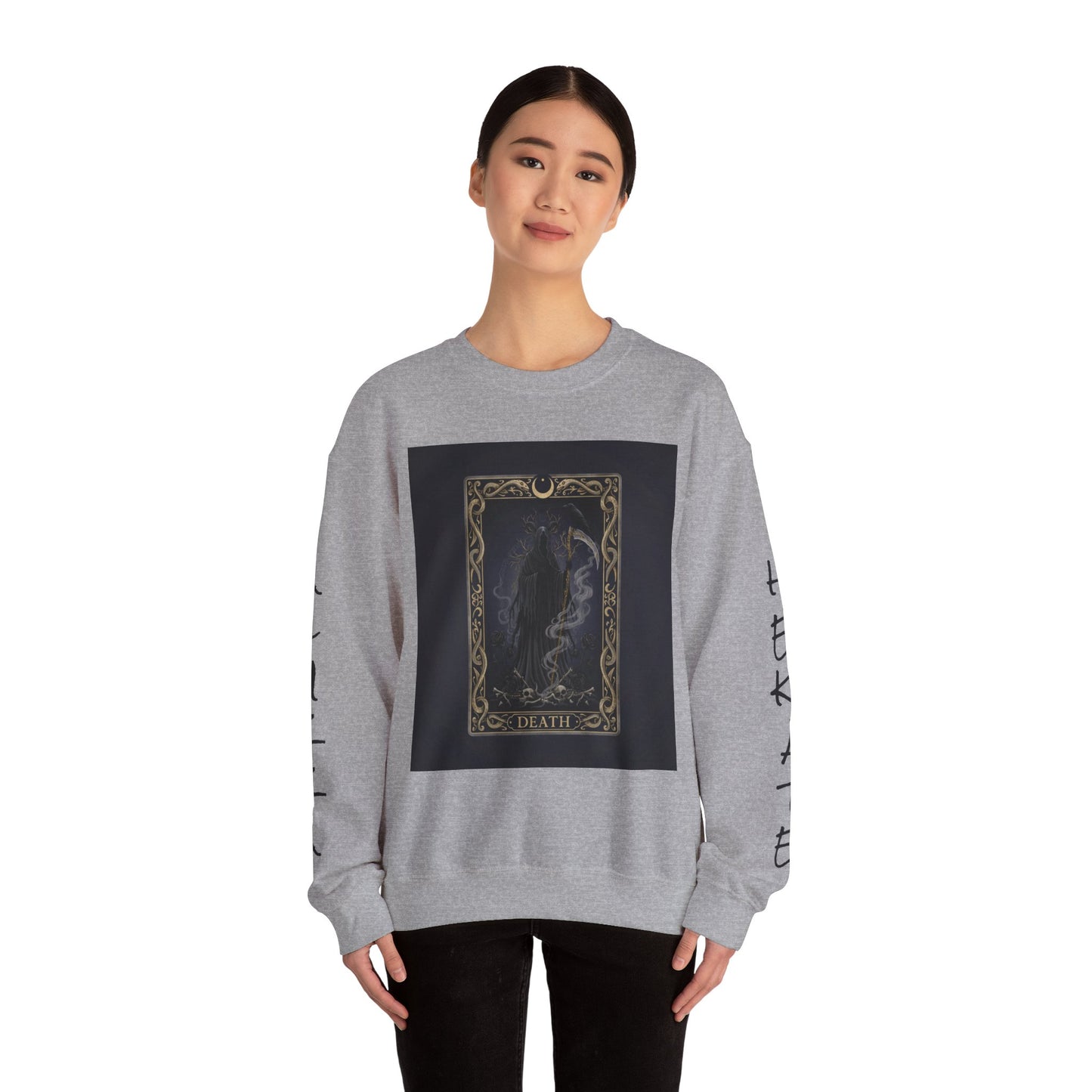 Tarot Card Arcana Sweatshirt | modern tarot apparel, classic tarot style