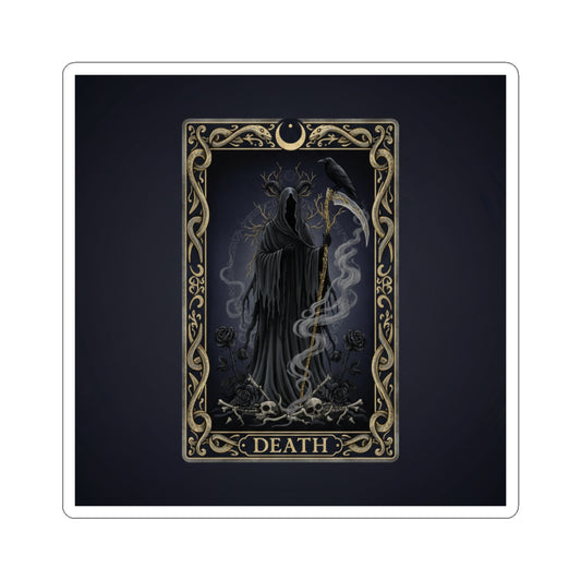 Death Tarot Card Sticker | classic tarot style, arcana collectible
