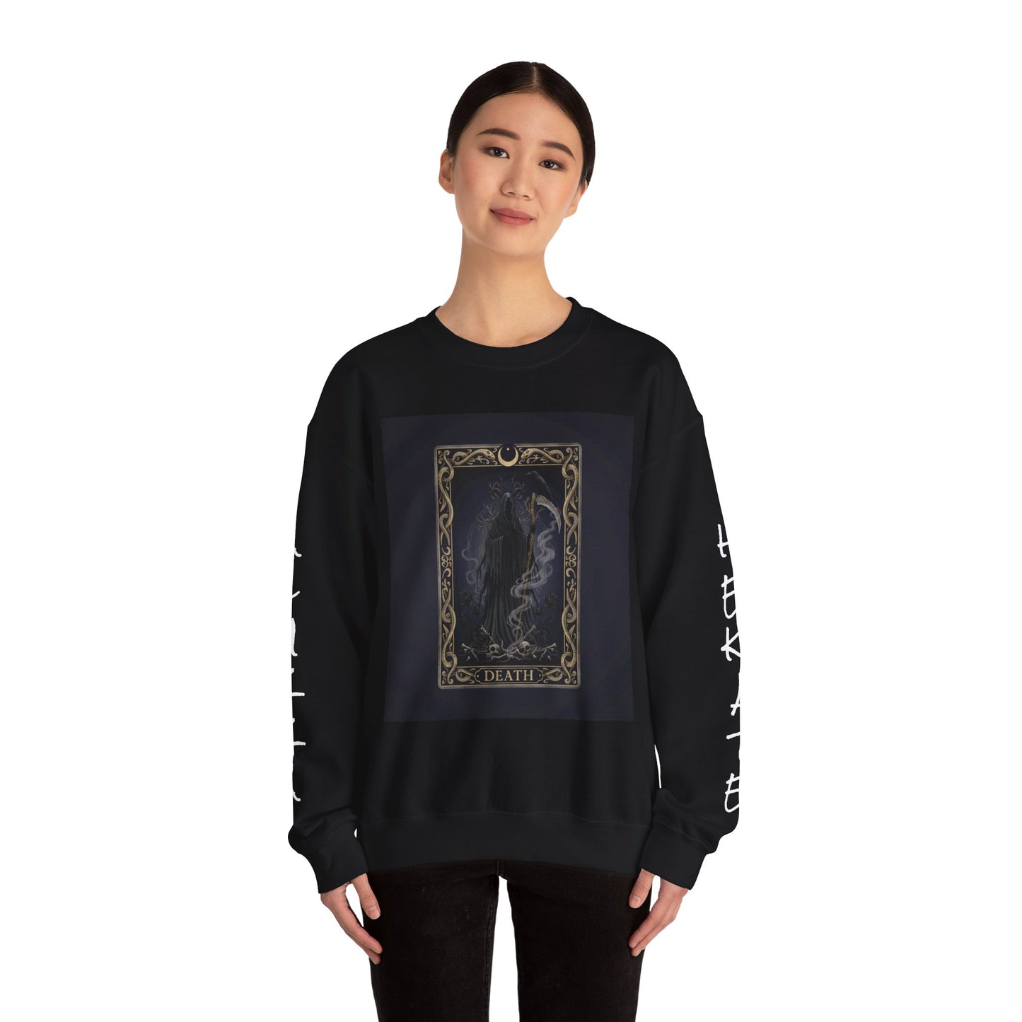 Tarot Card Arcana Sweatshirt | modern tarot apparel, classic tarot style
