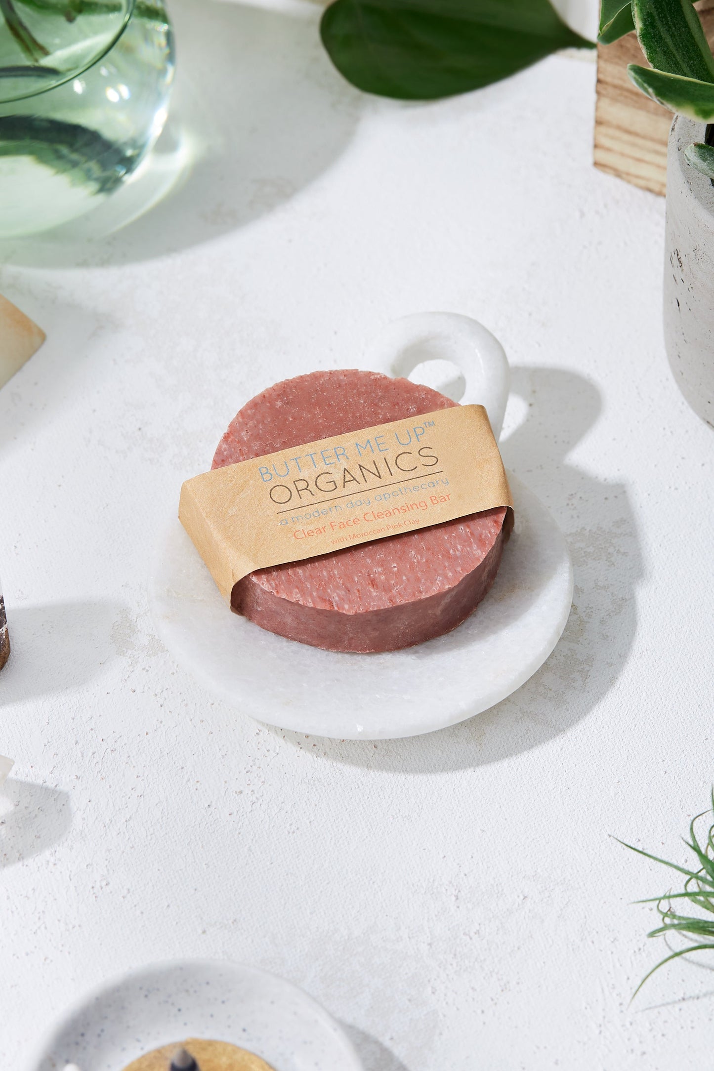 Organic Rose Kaolin Facial Soap Bar | Gentle Clay Cleanser for Sensitive & Balanced Skin