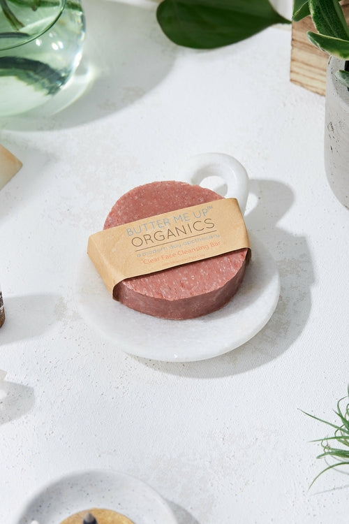 Organic Rose Kaolin Facial Soap Bar | Gentle Clay Cleanser for Sensitive & Balanced Skin