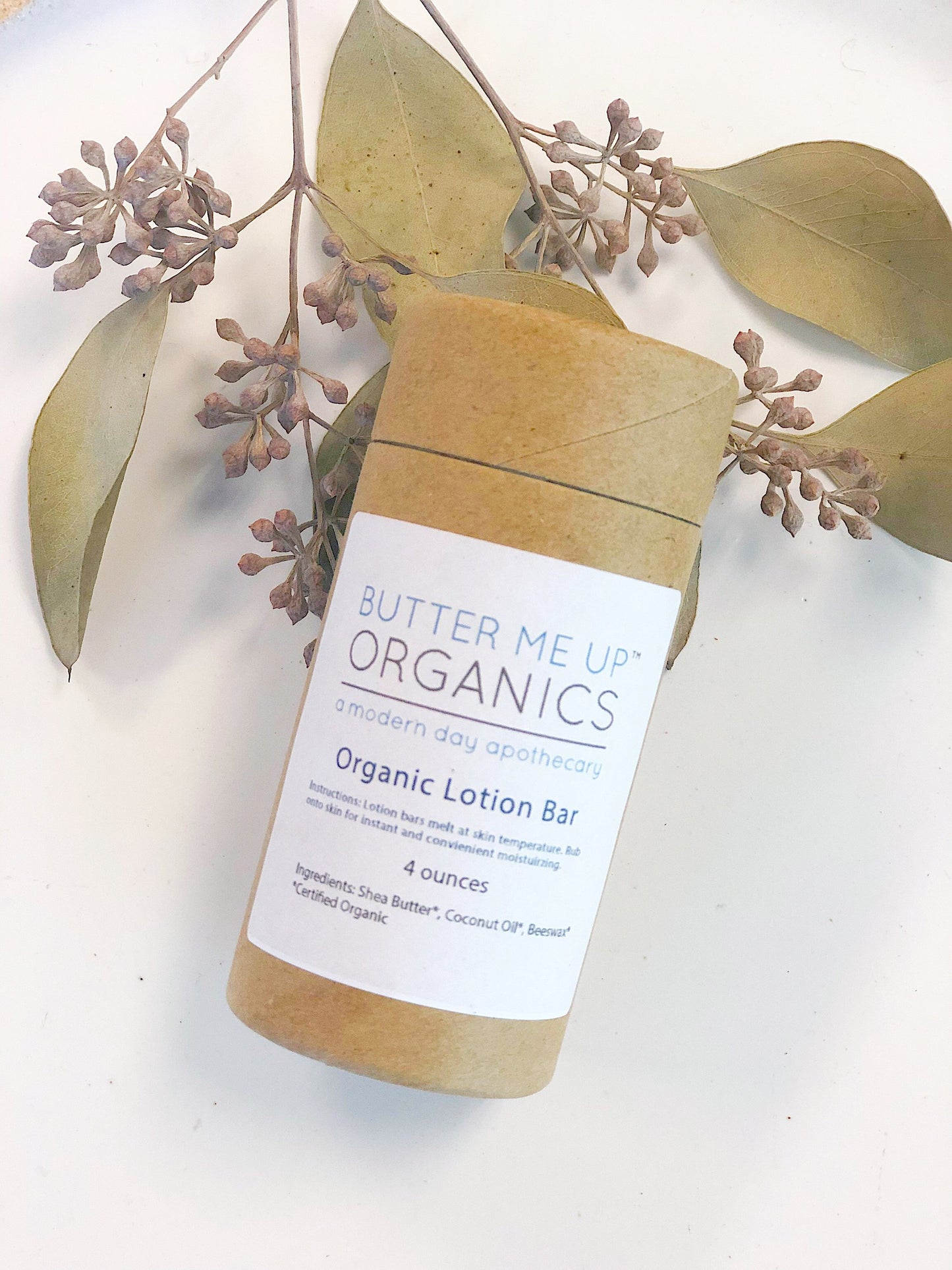 Organic Shea Butter & Coconut Oil Lotion Bar | Hydrating Solid Moisturizer