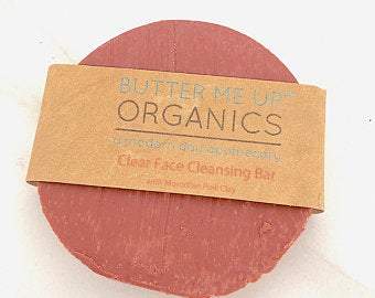 Organic Rose Kaolin Facial Soap Bar | Gentle Clay Cleanser for Sensitive & Balanced Skin