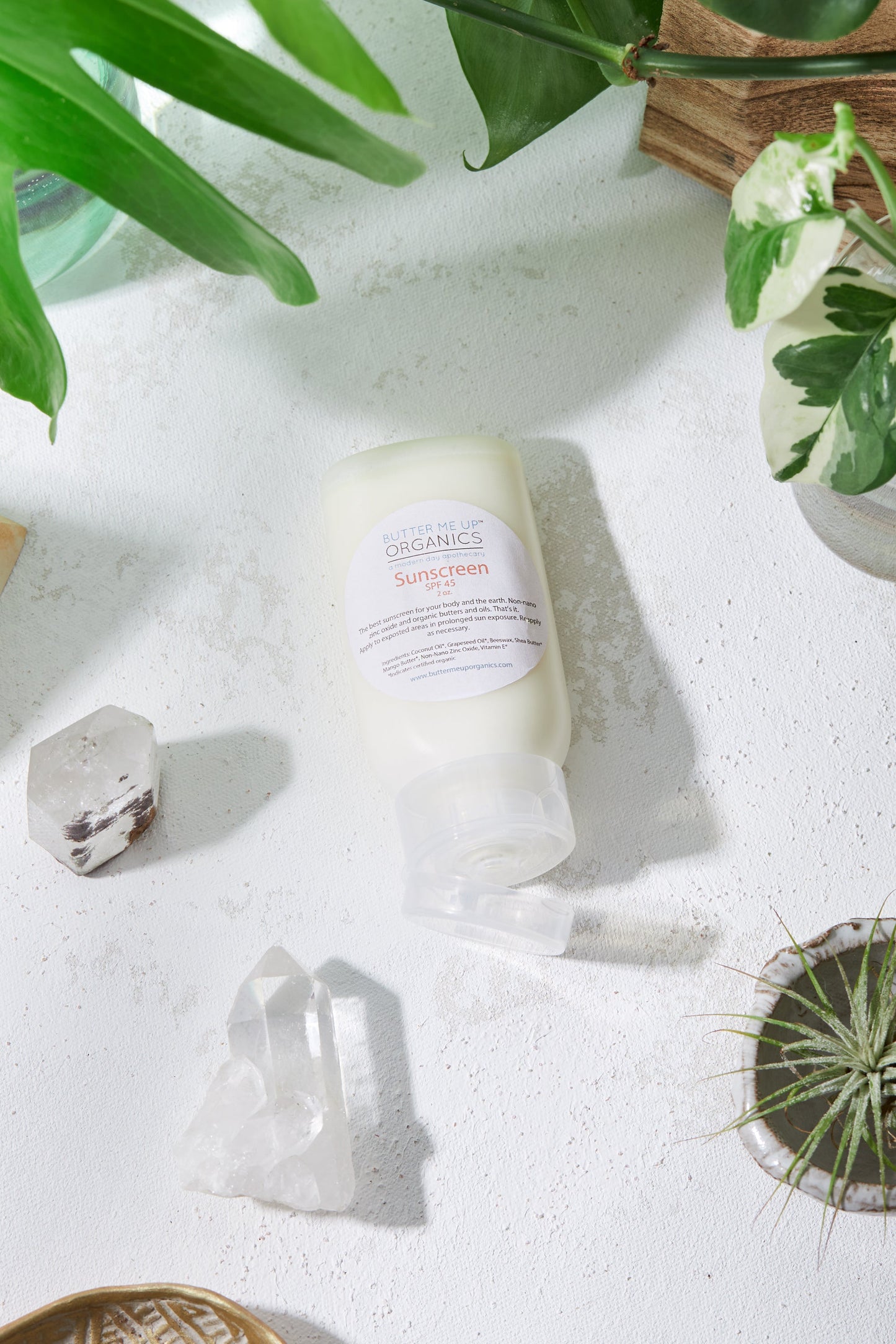 Natural Organic Sunscreen SPF 45 | Zinc Oxide Mineral Sun Cream