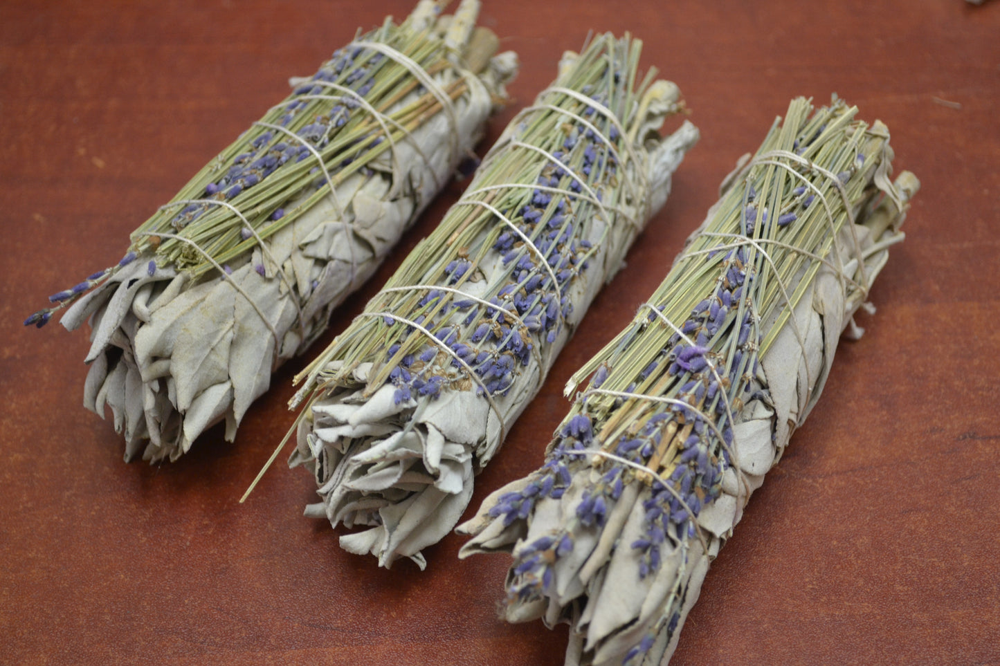 California White Sage & Lavender Smudge Bundles | 4” (Set of 3)