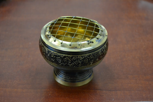 Handmade Brass Incense Burner | Charcoal Lamp (Minimal Holder)