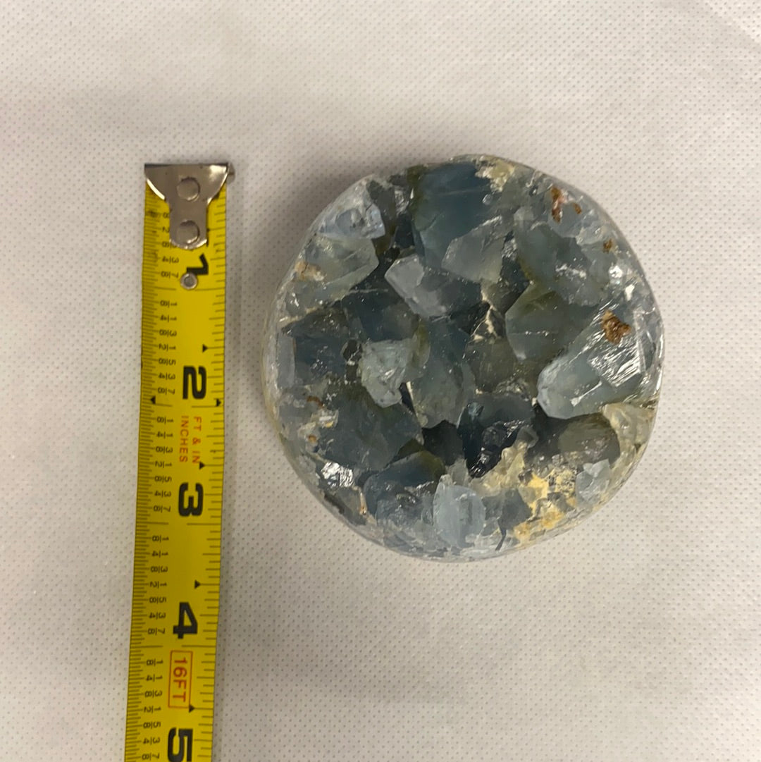 Celestite Geode Sphere | Natural Blue Crystal Orb (Specimen #3)