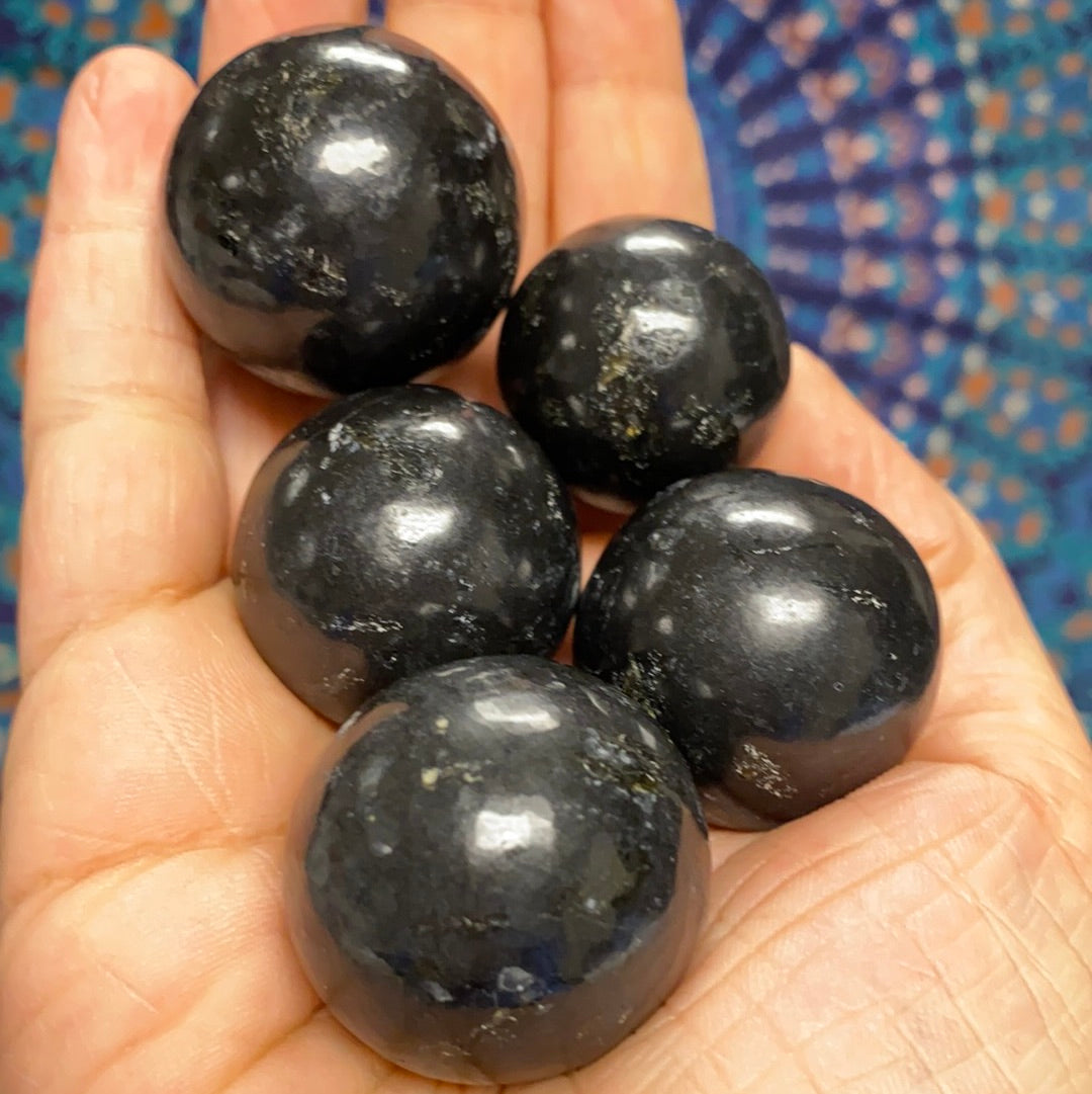 Black Onyx Sphere | Natural Polished Stone Crystal Orb