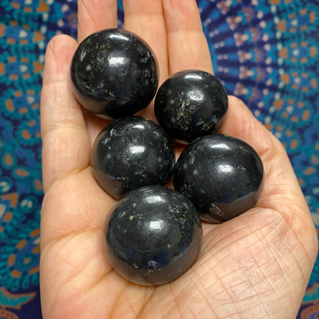 Black Onyx Sphere | Natural Polished Stone Crystal Orb