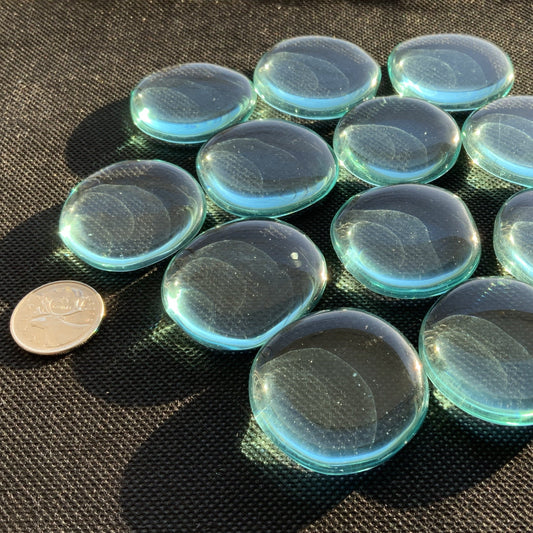 Blue Obsidian Polished Palm Stones | Smooth Glass Pocket Stones