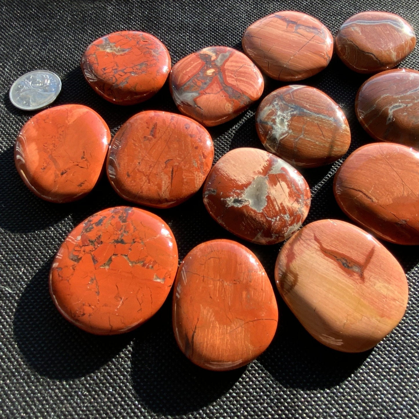 Brecciated Jasper Polished Palm Stone | Natural Earth-Tone Pocket Crystal (30–45mm)